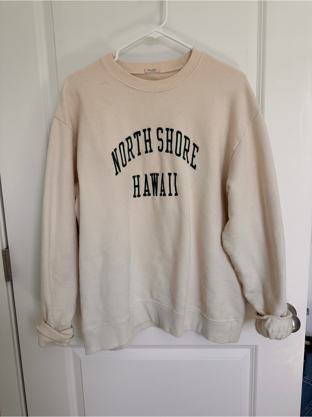 Brandy Melville Cream Crewneck Sweatshirt
